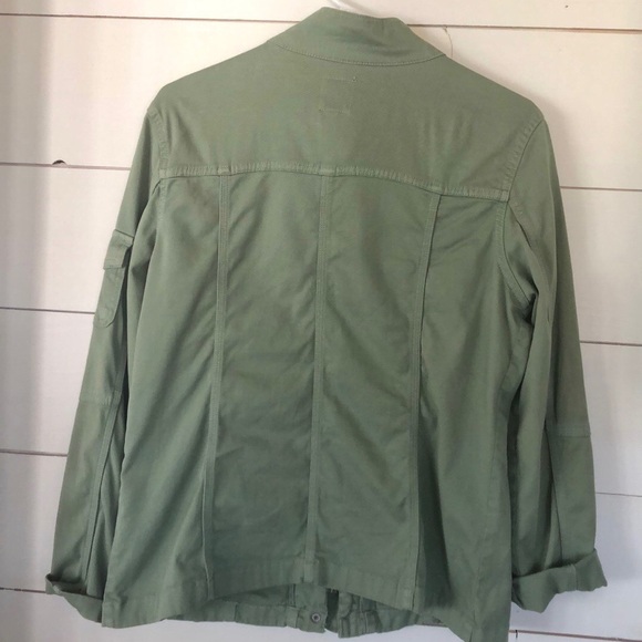 Kensie Jeans Sage Green Denim Utility Jacket Size Large - Picture 3 of 7